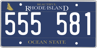 RI license plate 555581