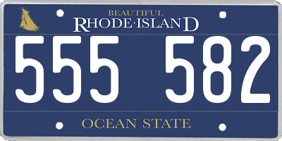 RI license plate 555582