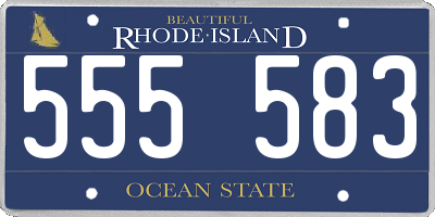 RI license plate 555583