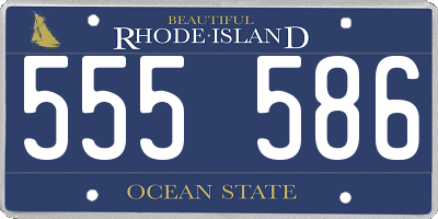 RI license plate 555586