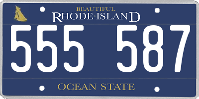 RI license plate 555587