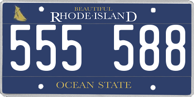 RI license plate 555588