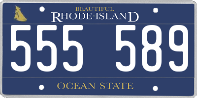 RI license plate 555589