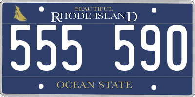 RI license plate 555590
