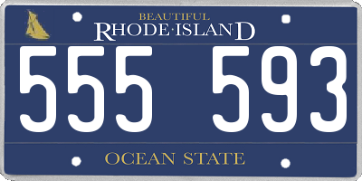 RI license plate 555593