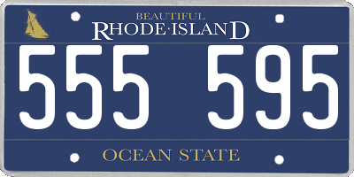 RI license plate 555595