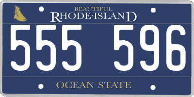 RI license plate 555596