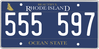 RI license plate 555597