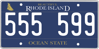 RI license plate 555599