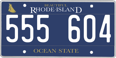 RI license plate 555604