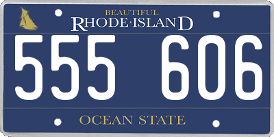 RI license plate 555606