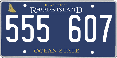 RI license plate 555607