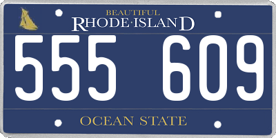 RI license plate 555609
