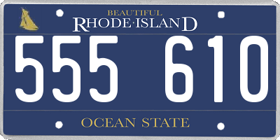RI license plate 555610