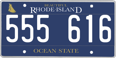 RI license plate 555616