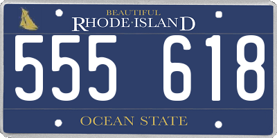 RI license plate 555618