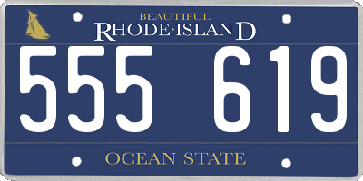 RI license plate 555619