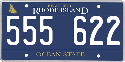 RI license plate 555622
