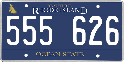 RI license plate 555626