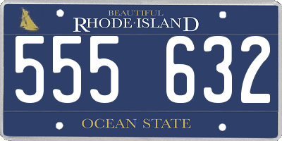 RI license plate 555632
