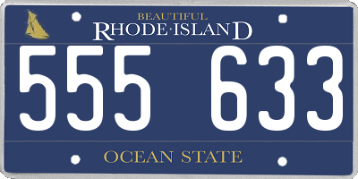 RI license plate 555633