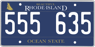 RI license plate 555635