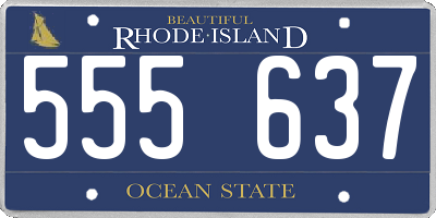 RI license plate 555637