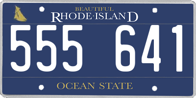RI license plate 555641
