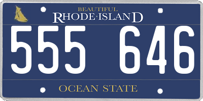 RI license plate 555646