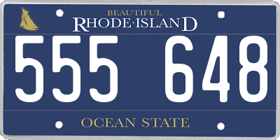 RI license plate 555648