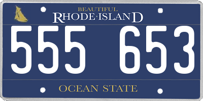 RI license plate 555653