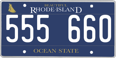 RI license plate 555660