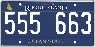 RI license plate 555663