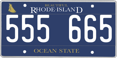 RI license plate 555665