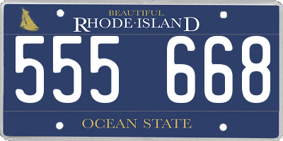 RI license plate 555668