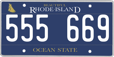 RI license plate 555669