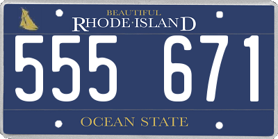 RI license plate 555671
