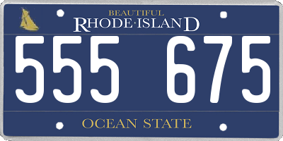 RI license plate 555675