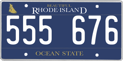 RI license plate 555676