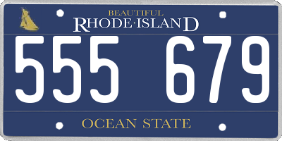 RI license plate 555679