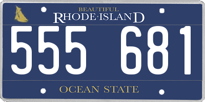 RI license plate 555681
