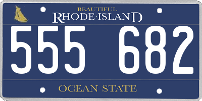 RI license plate 555682