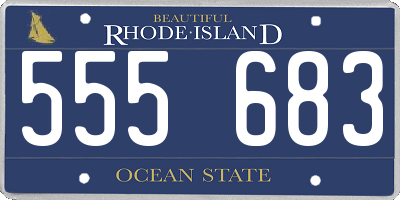 RI license plate 555683