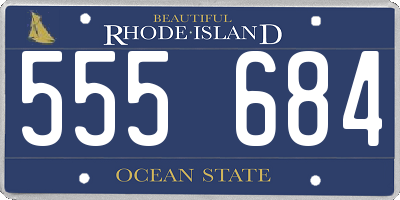 RI license plate 555684