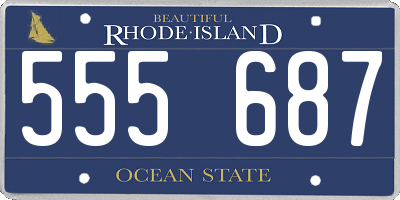 RI license plate 555687