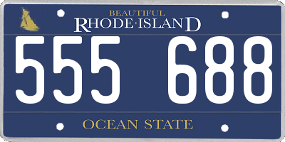 RI license plate 555688