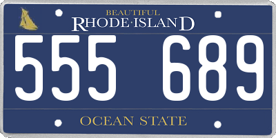 RI license plate 555689