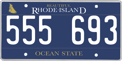 RI license plate 555693
