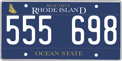 RI license plate 555698