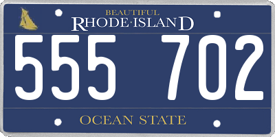RI license plate 555702